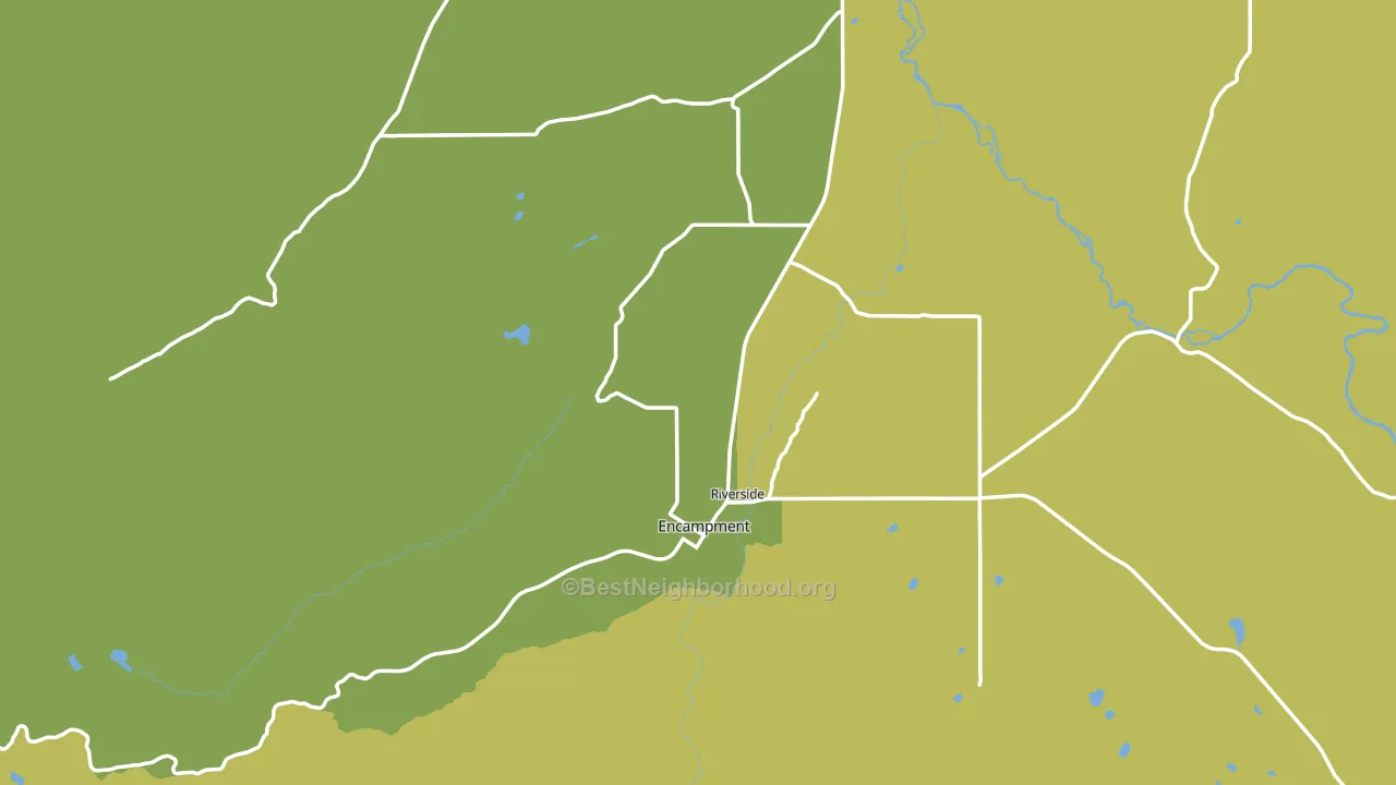 Encampment, WY block-group voter-turnout map