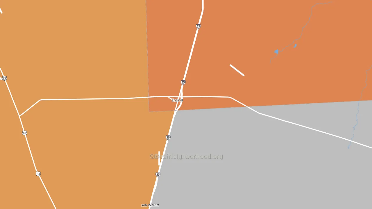 Encinal, TX block-group voter-turnout map
