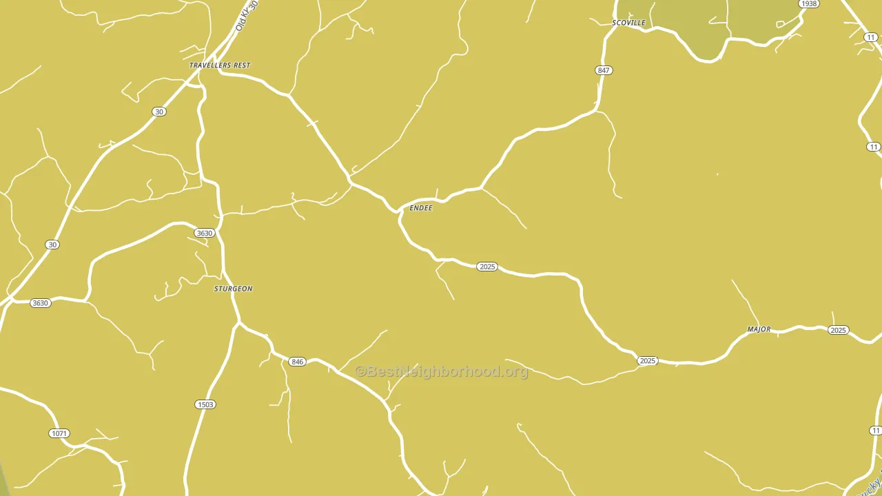 Endee, KY block-group voter-turnout map