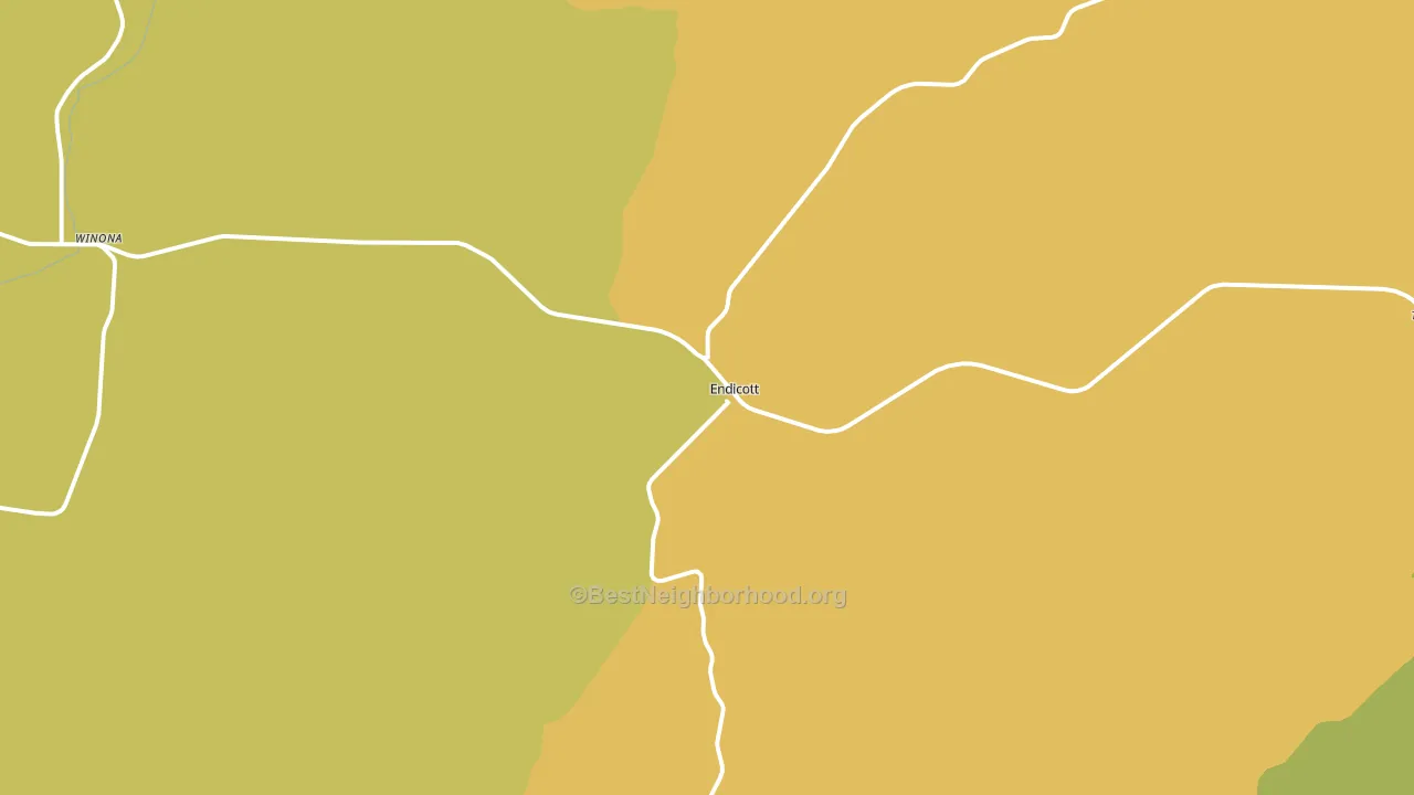 Endicott, WA block-group voter-turnout map