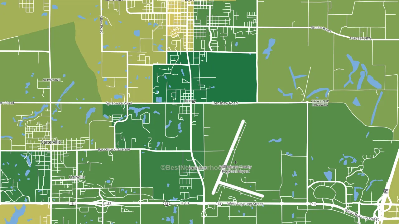 Energy, IL block-group voter-turnout map