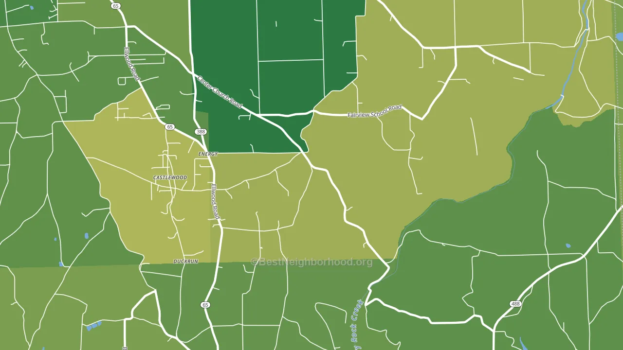 Energy, PA block-group voter-turnout map