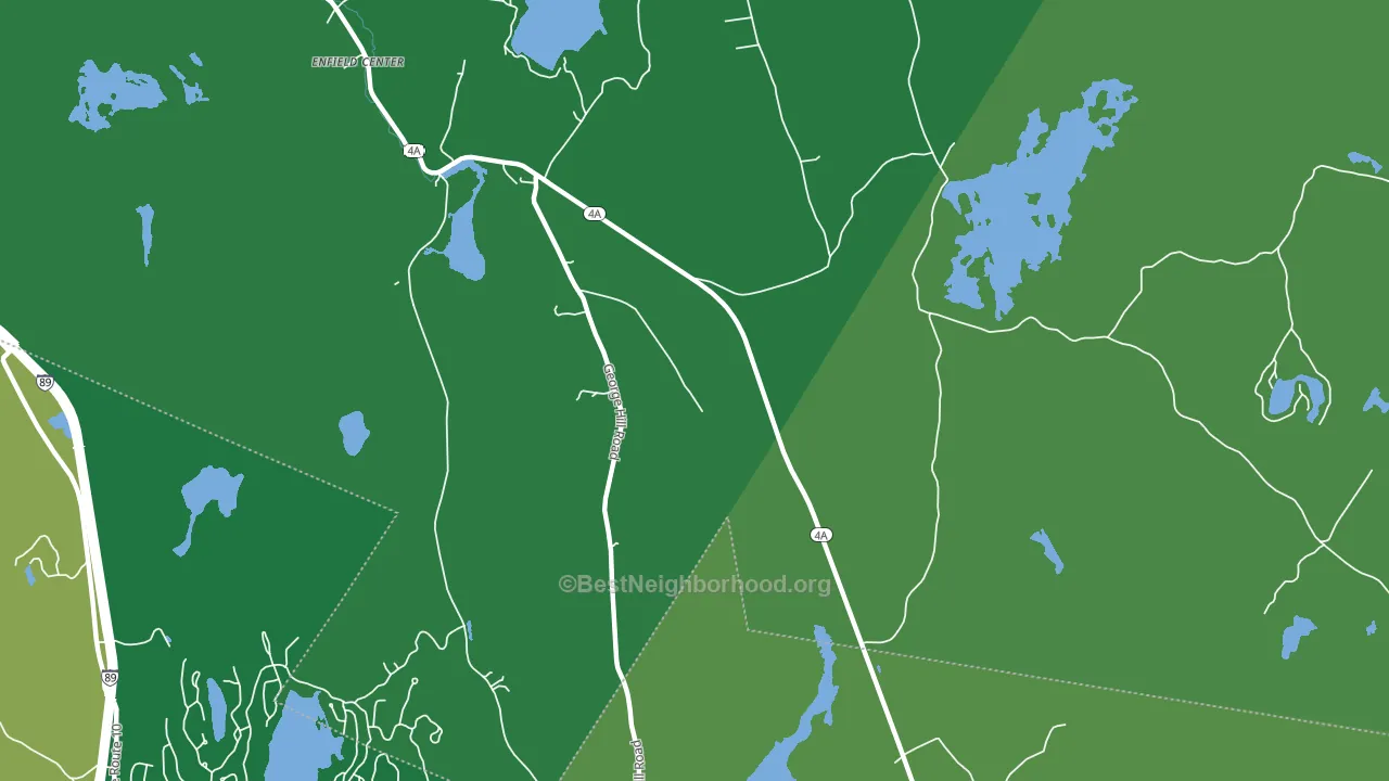 Enfield Center, NH block-group voter-turnout map