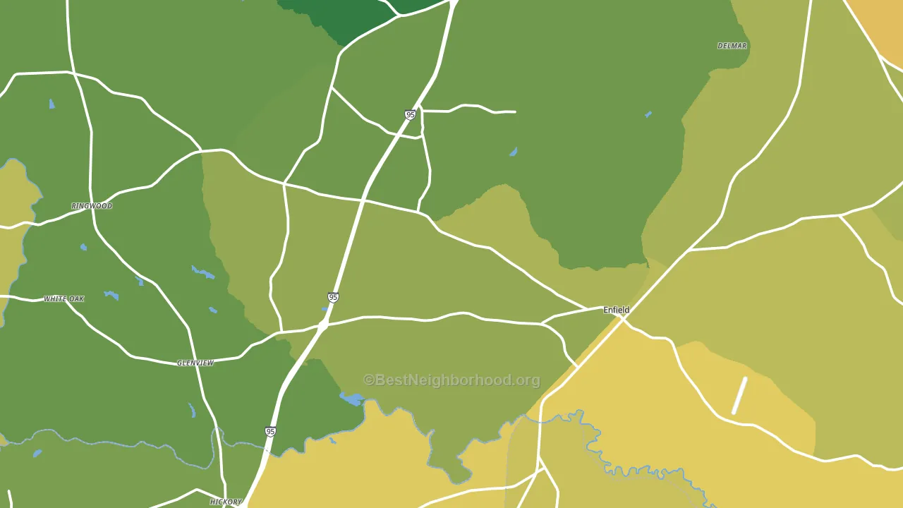Enfield, NC block-group voter-turnout map