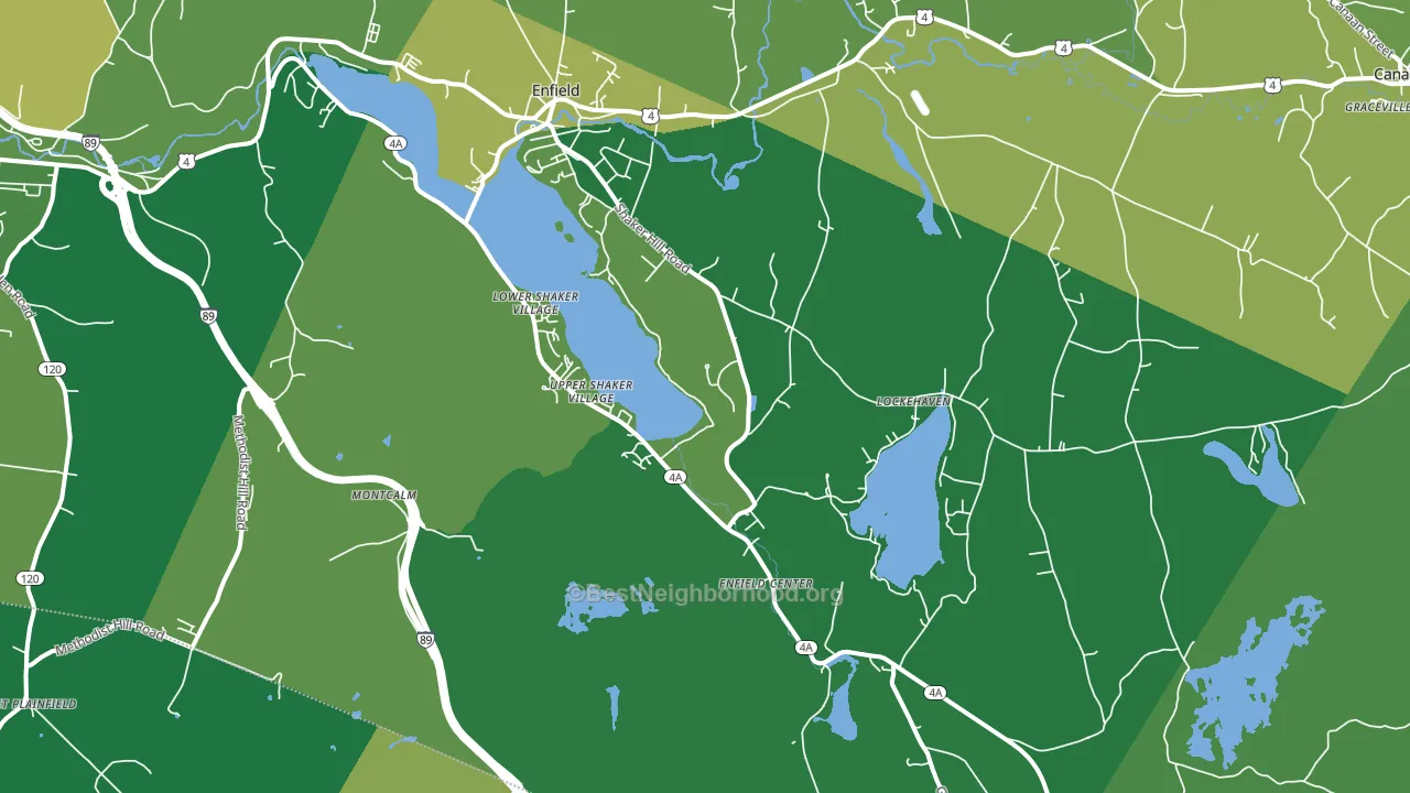 Enfield, NH block-group voter-turnout map