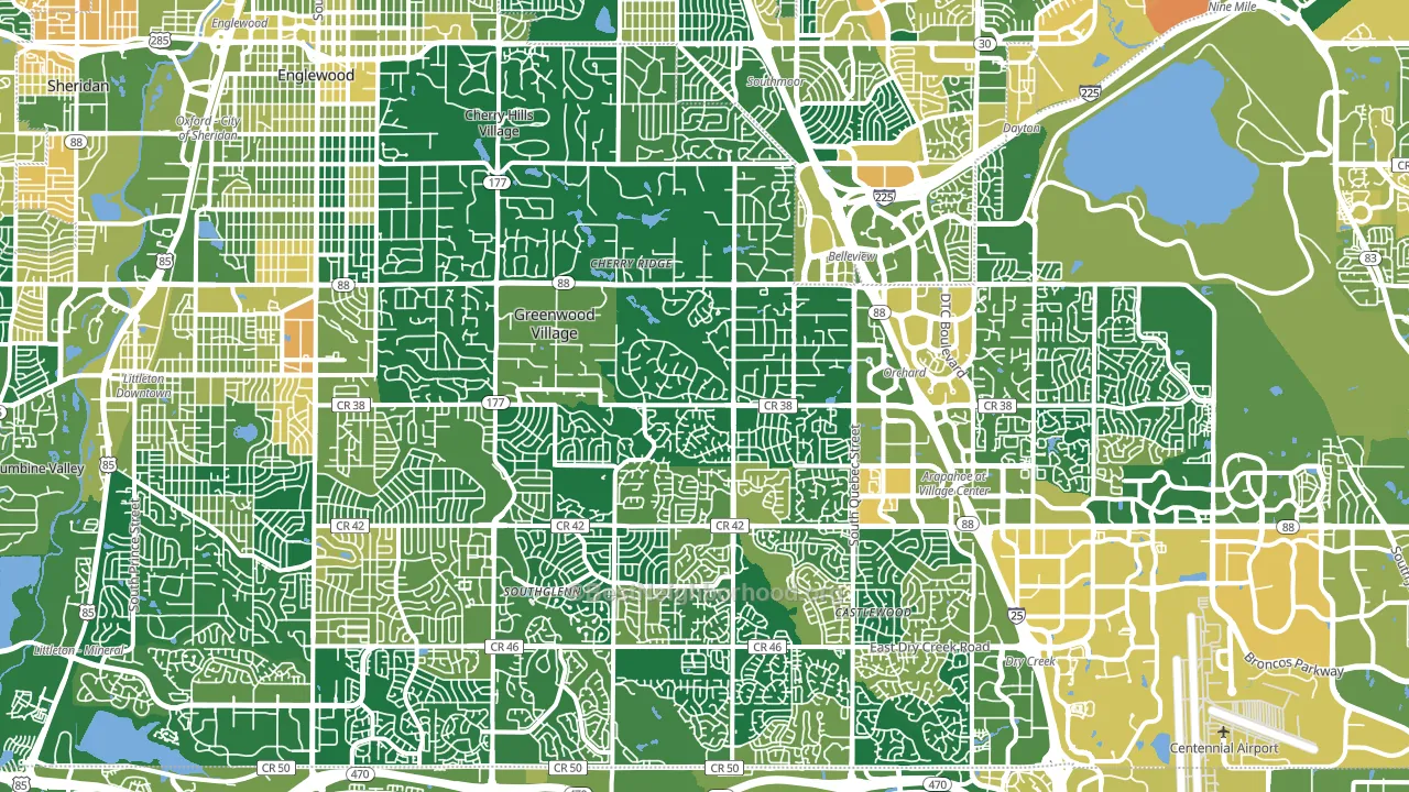 Englewood, CO block-group voter-turnout map