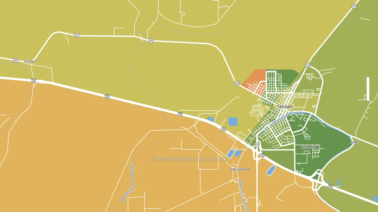 Englewood, LA block-group voter-turnout map