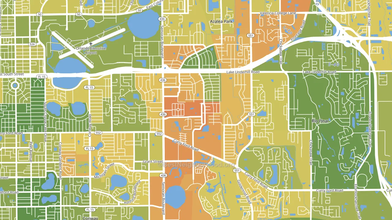Englewood Park, Orlando, FL block-group voter-turnout map
