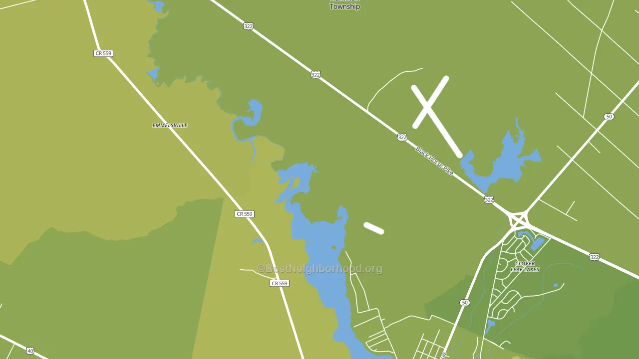 English Creek, NJ block-group voter-turnout map