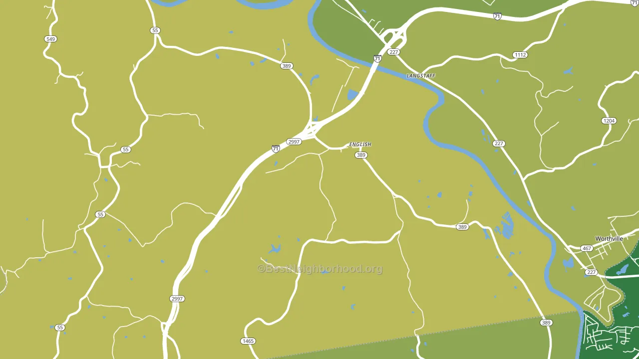 English, KY block-group voter-turnout map