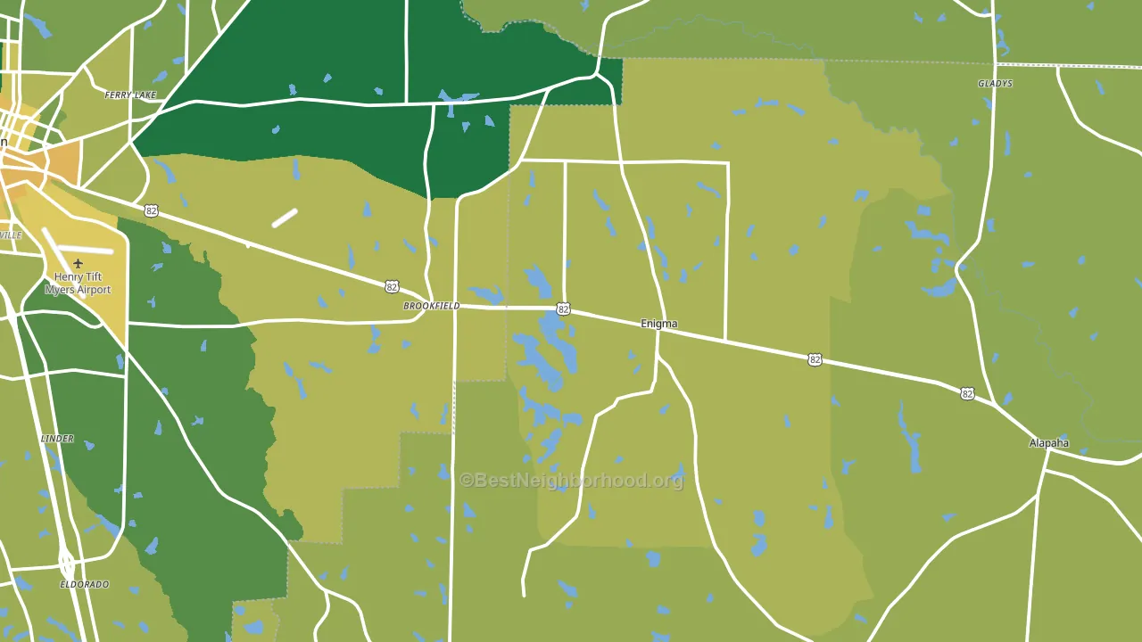 Enigma, GA block-group voter-turnout map