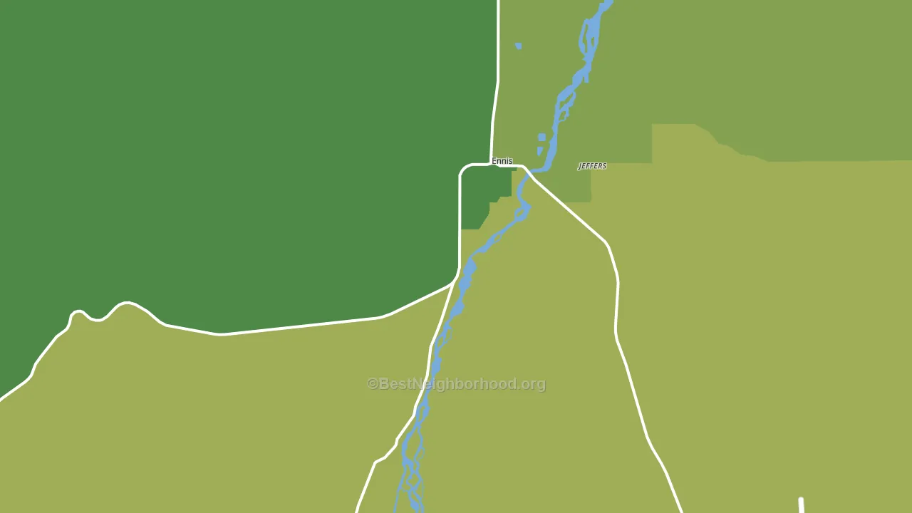 Ennis, MT block-group voter-turnout map