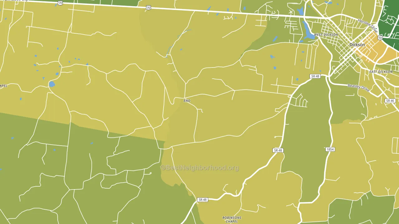 Eno, TN block-group voter-turnout map