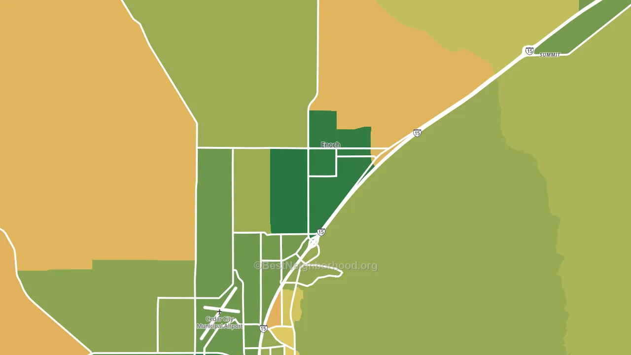 Enoch, UT block-group voter-turnout map