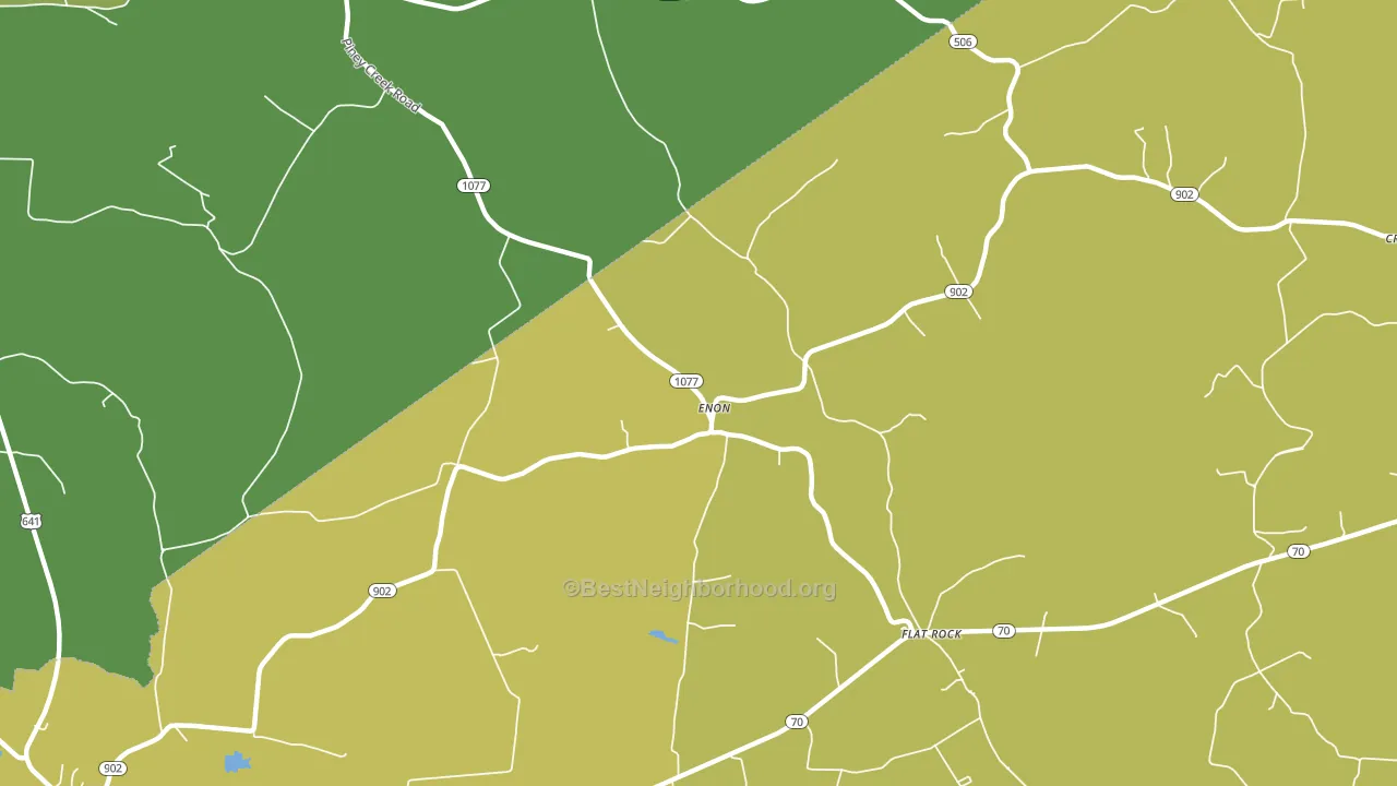 Enon, KY block-group voter-turnout map