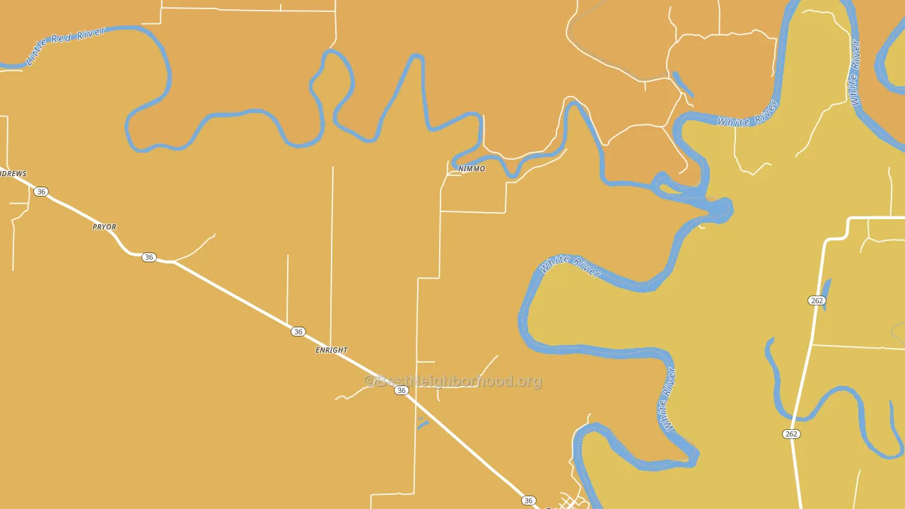 Enright, AR block-group voter-turnout map