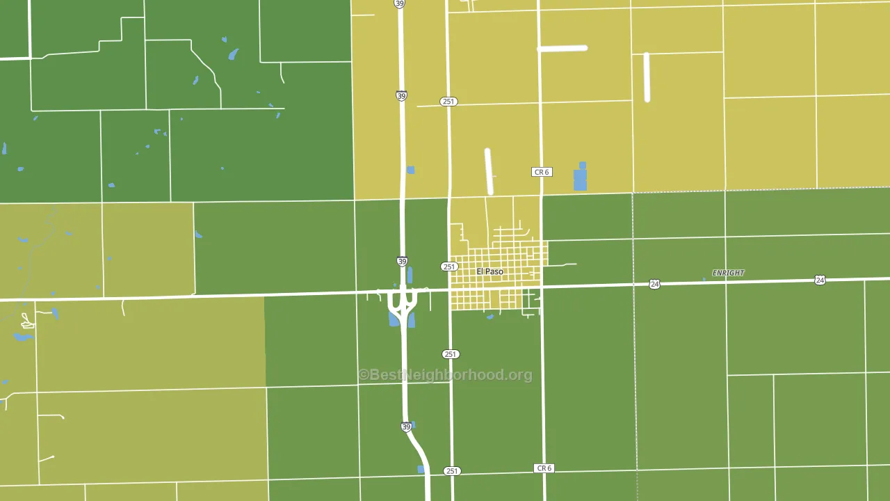 Enright, IL block-group voter-turnout map