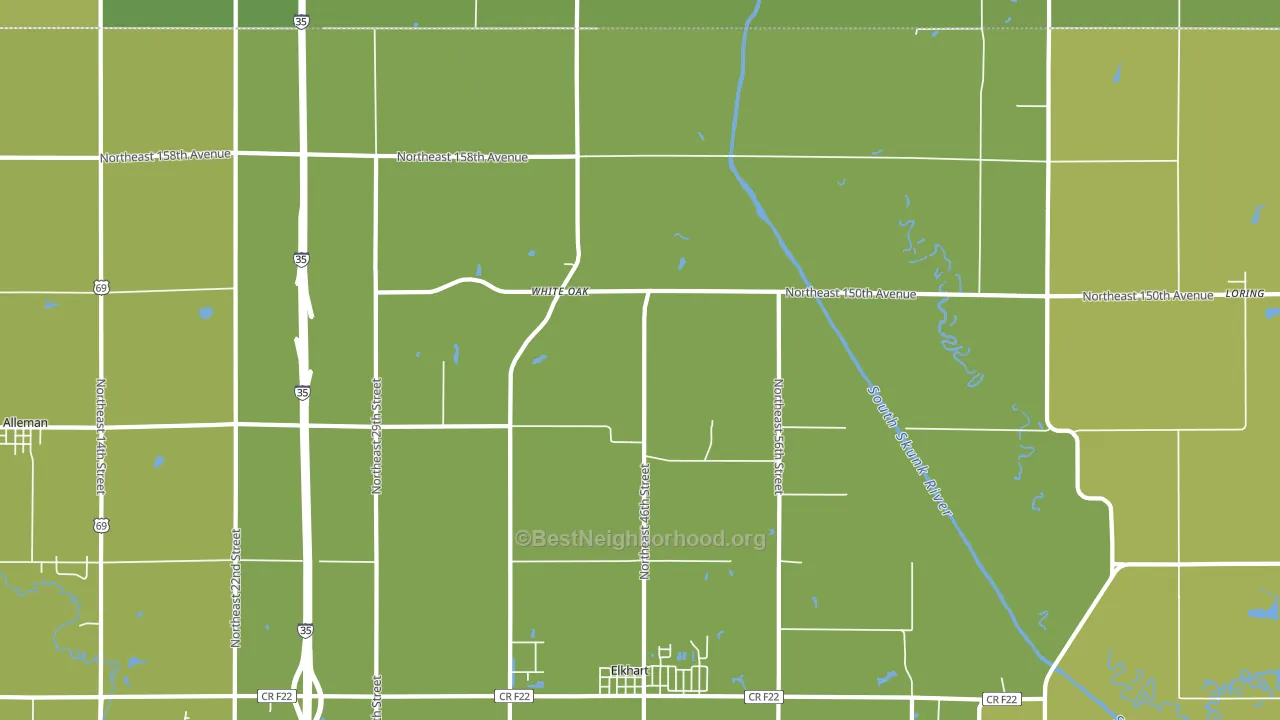 Enterprise, IA block-group voter-turnout map