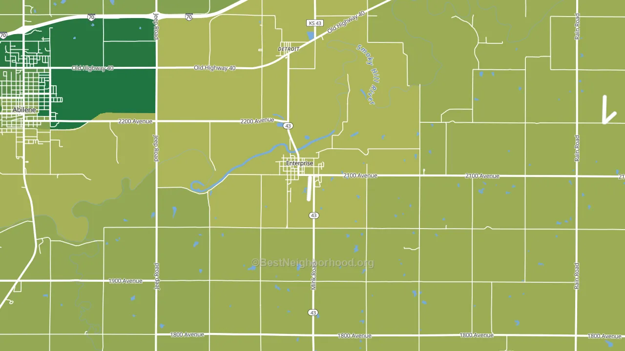 Enterprise, KS block-group voter-turnout map