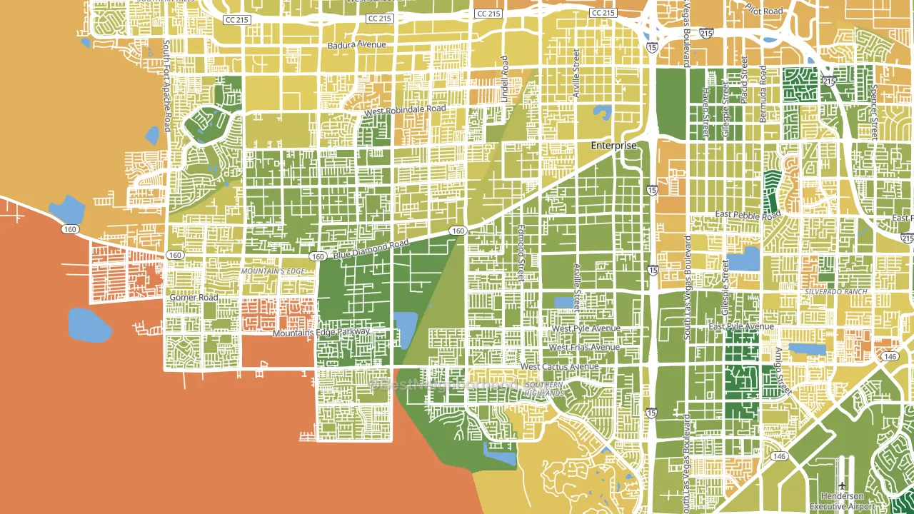 Enterprise, NV block-group voter-turnout map