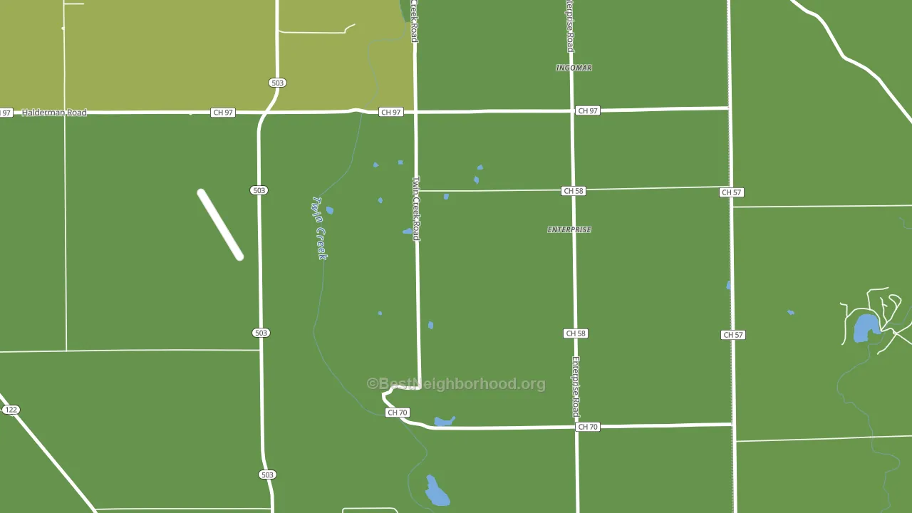 Enterprise, OH block-group voter-turnout map