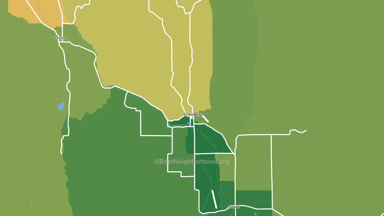 Enterprise, OR block-group voter-turnout map