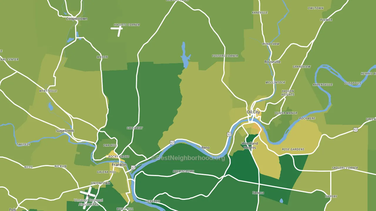 Enterprise, PA block-group voter-turnout map