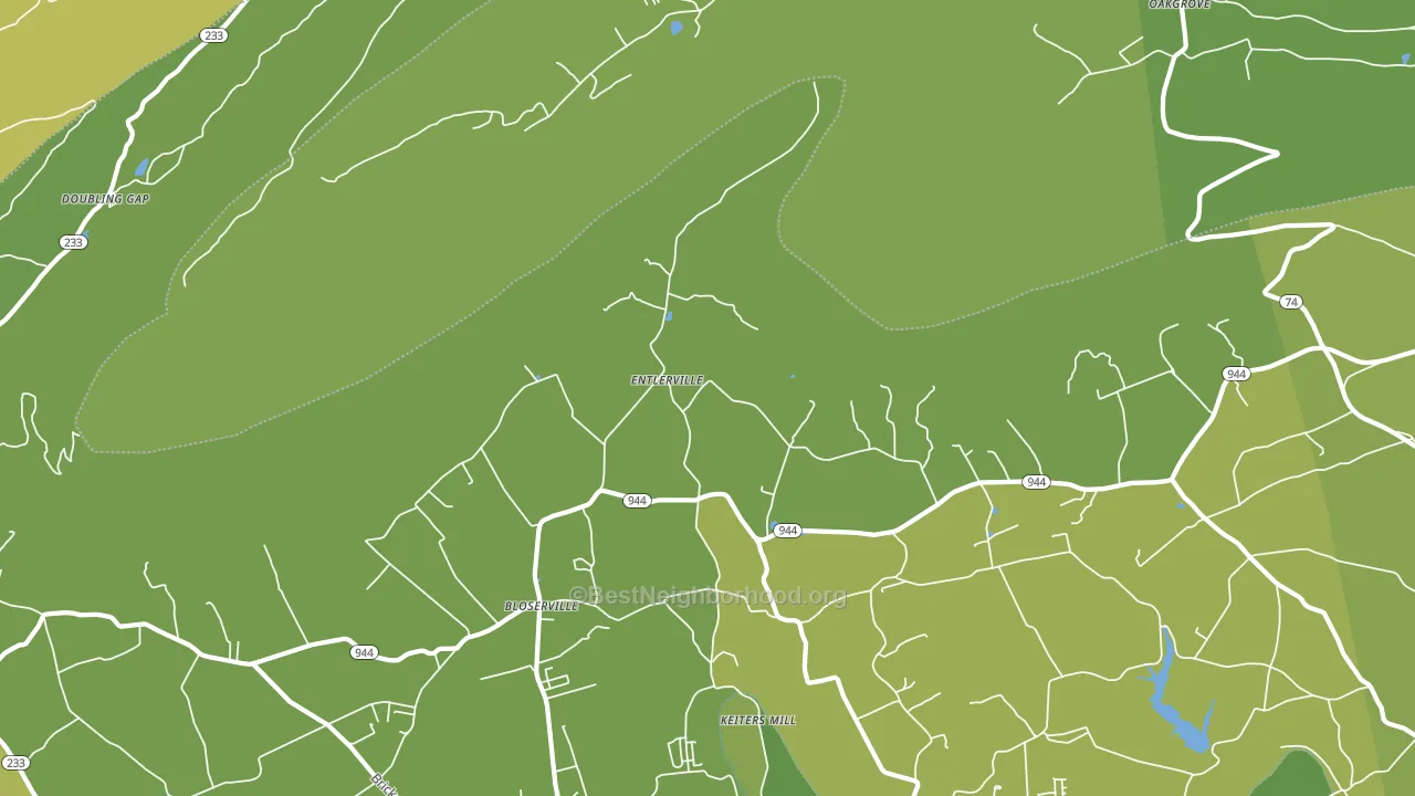 Entlerville, PA block-group voter-turnout map