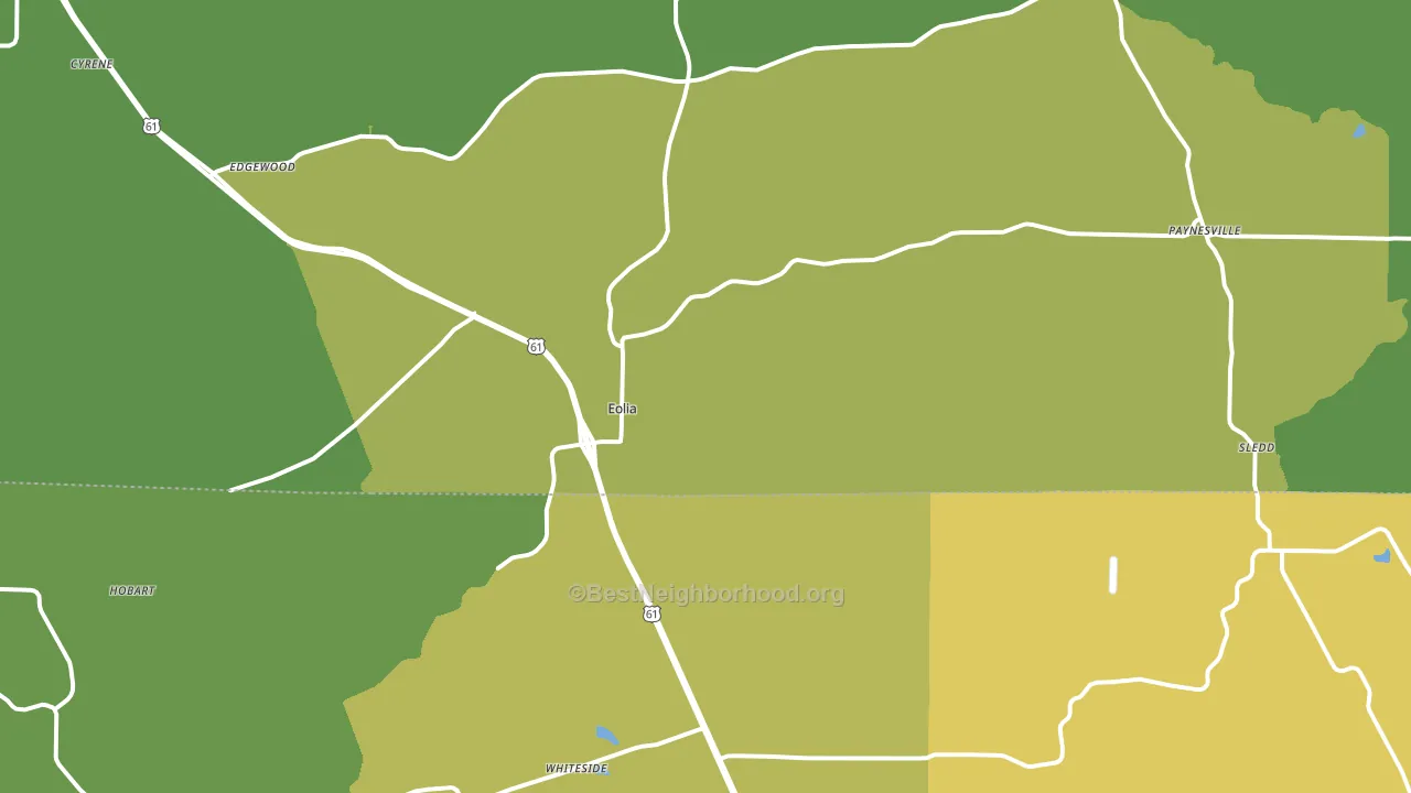 Eolia, MO block-group voter-turnout map