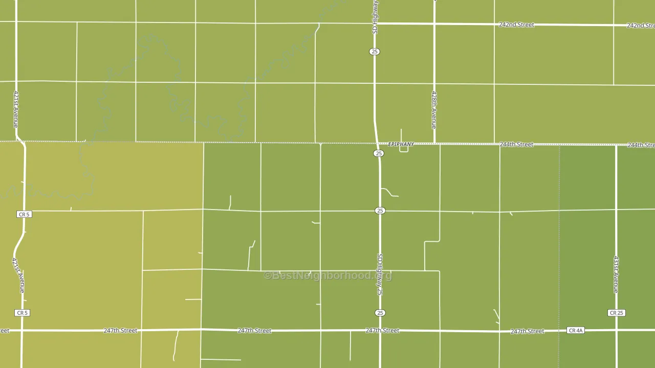 Epiphany, SD block-group voter-turnout map