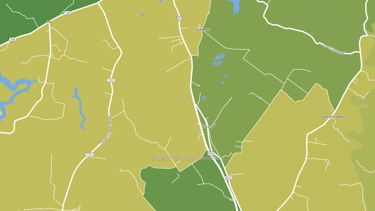 Epleys, KY block-group voter-turnout map