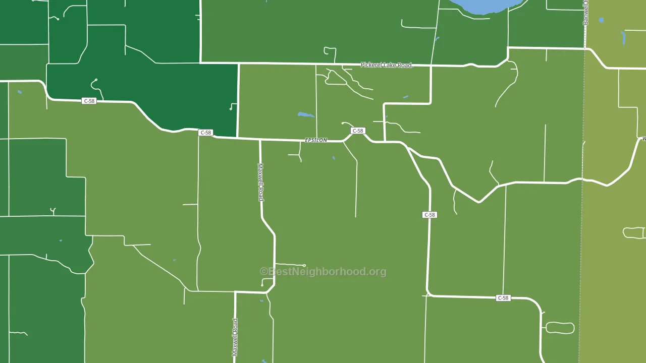Epsilon, MI block-group voter-turnout map