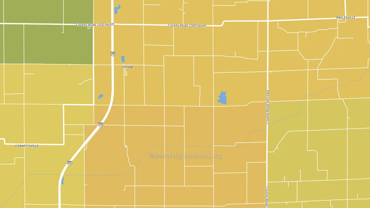 Epsom, IN block-group voter-turnout map