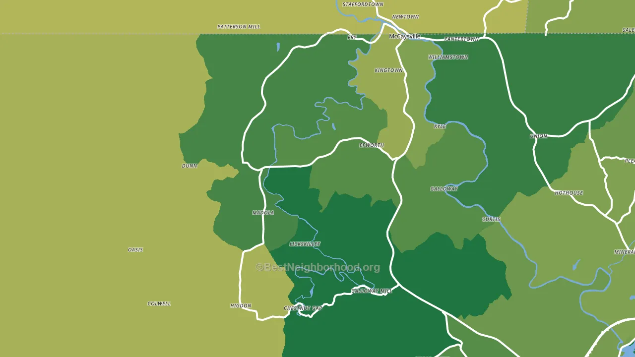 Epworth, GA block-group voter-turnout map