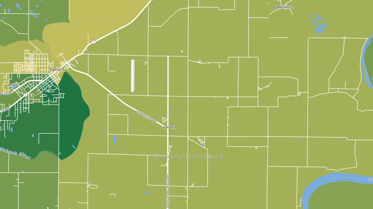 Epworth, IL block-group voter-turnout map