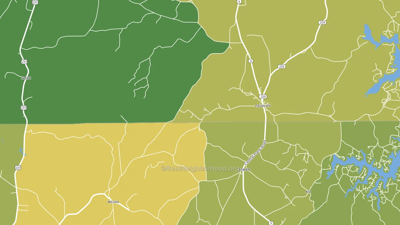Equality, AL block-group voter-turnout map