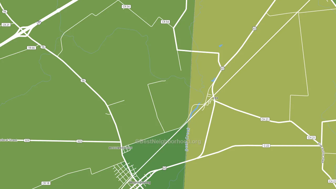 Era, OH block-group voter-turnout map