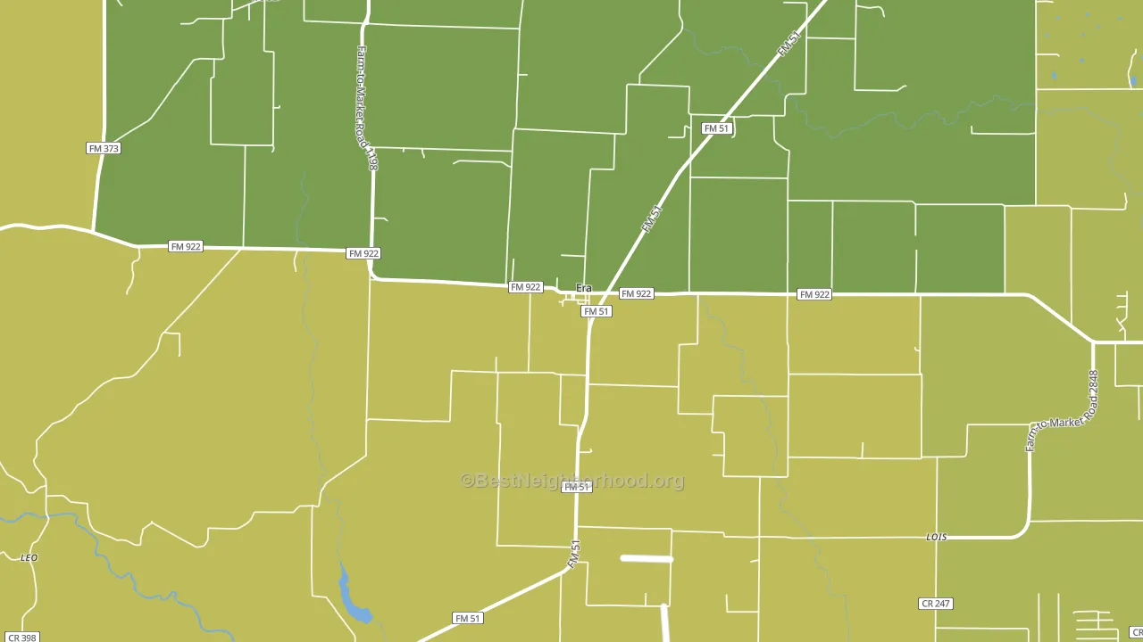 Era, TX block-group voter-turnout map