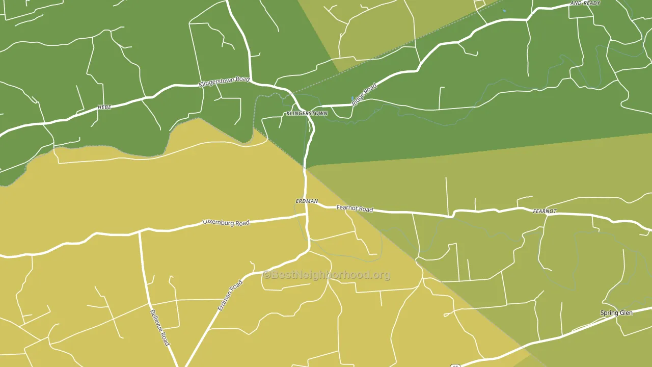 Erdman, PA block-group voter-turnout map