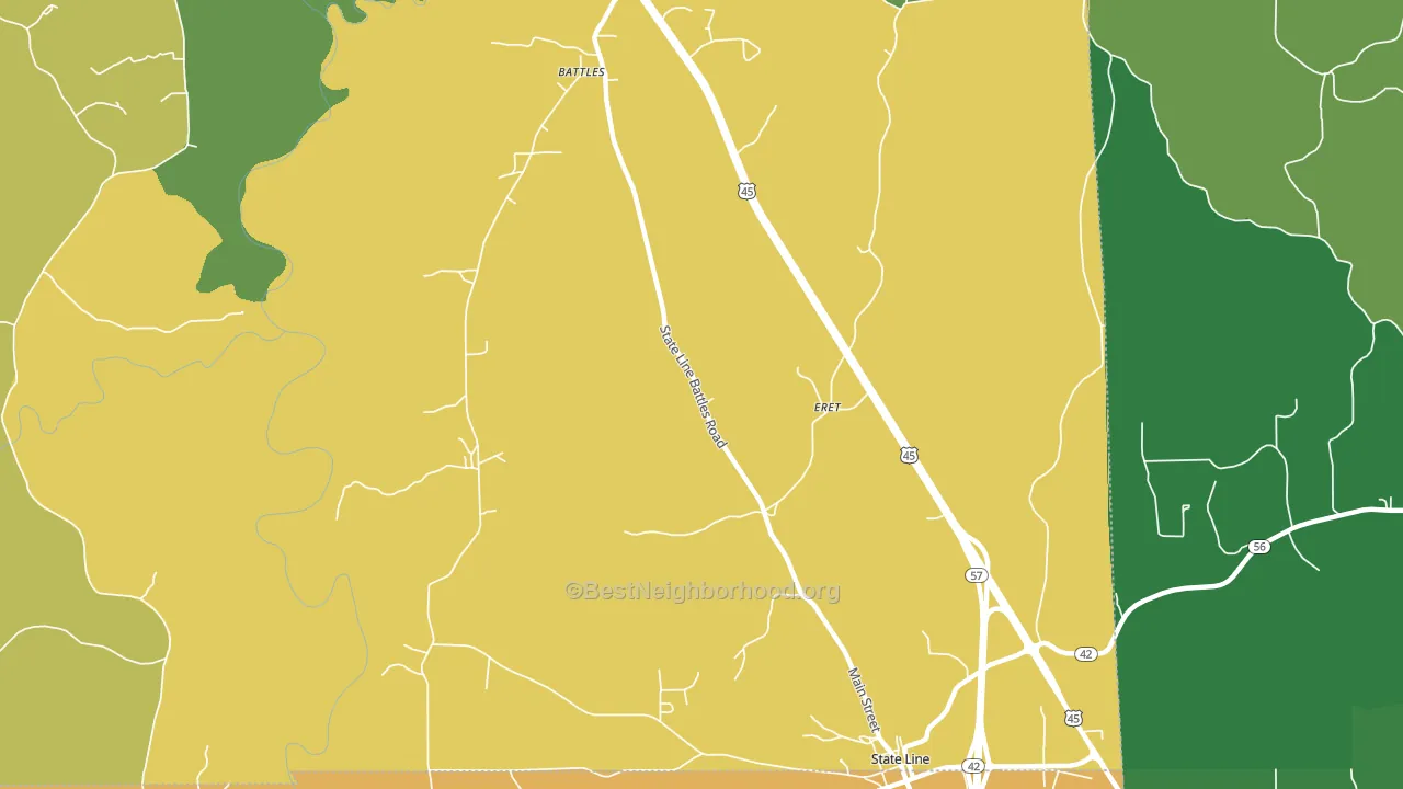 Eret, MS block-group voter-turnout map