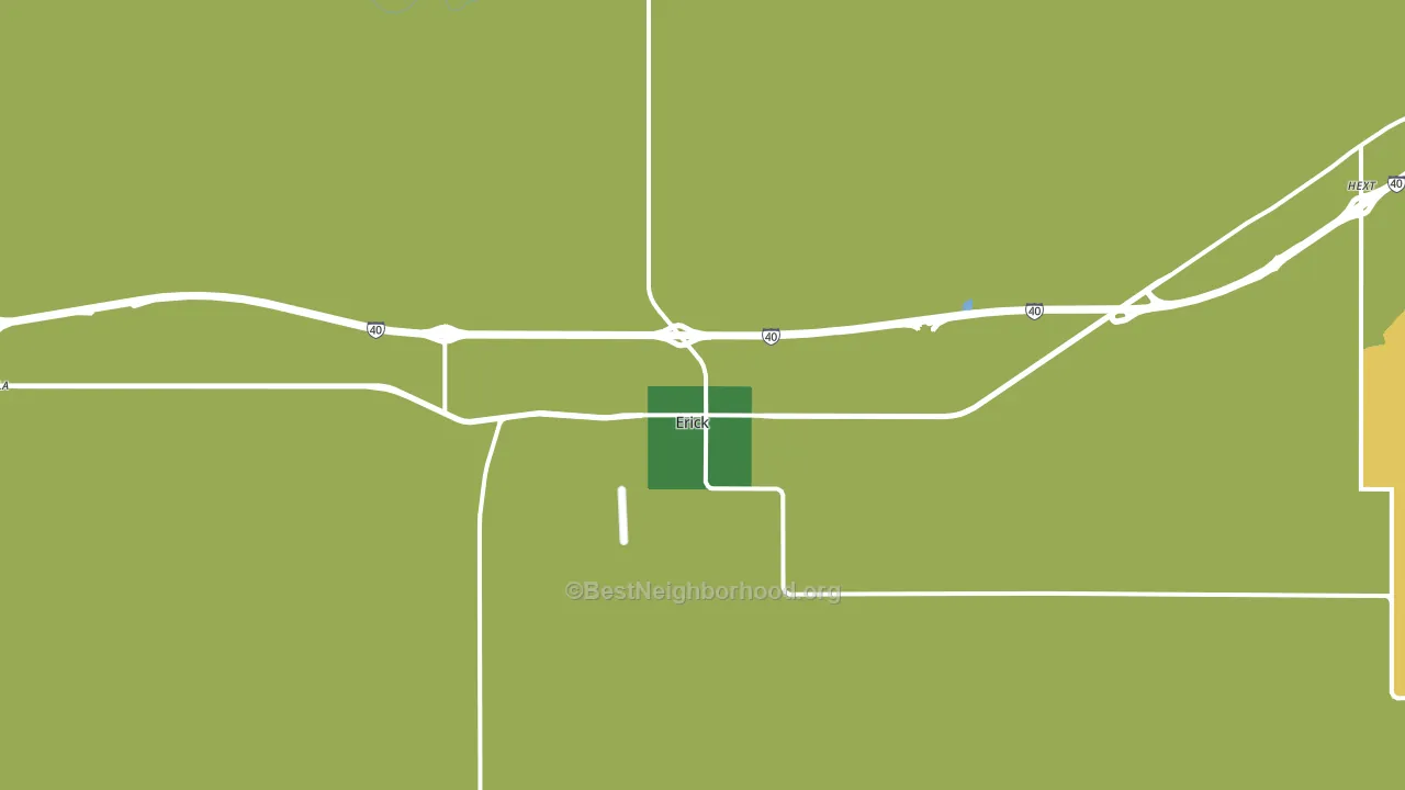 Erick, OK block-group voter-turnout map