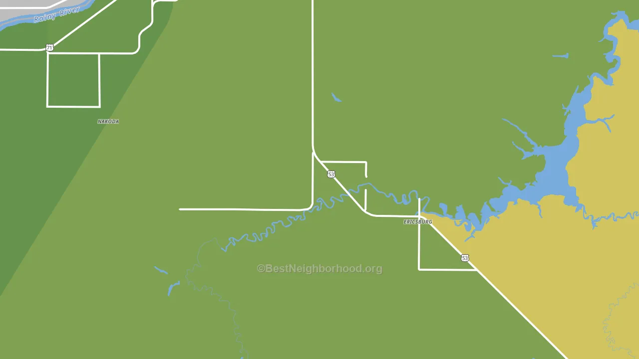 Ericsburg, MN block-group voter-turnout map