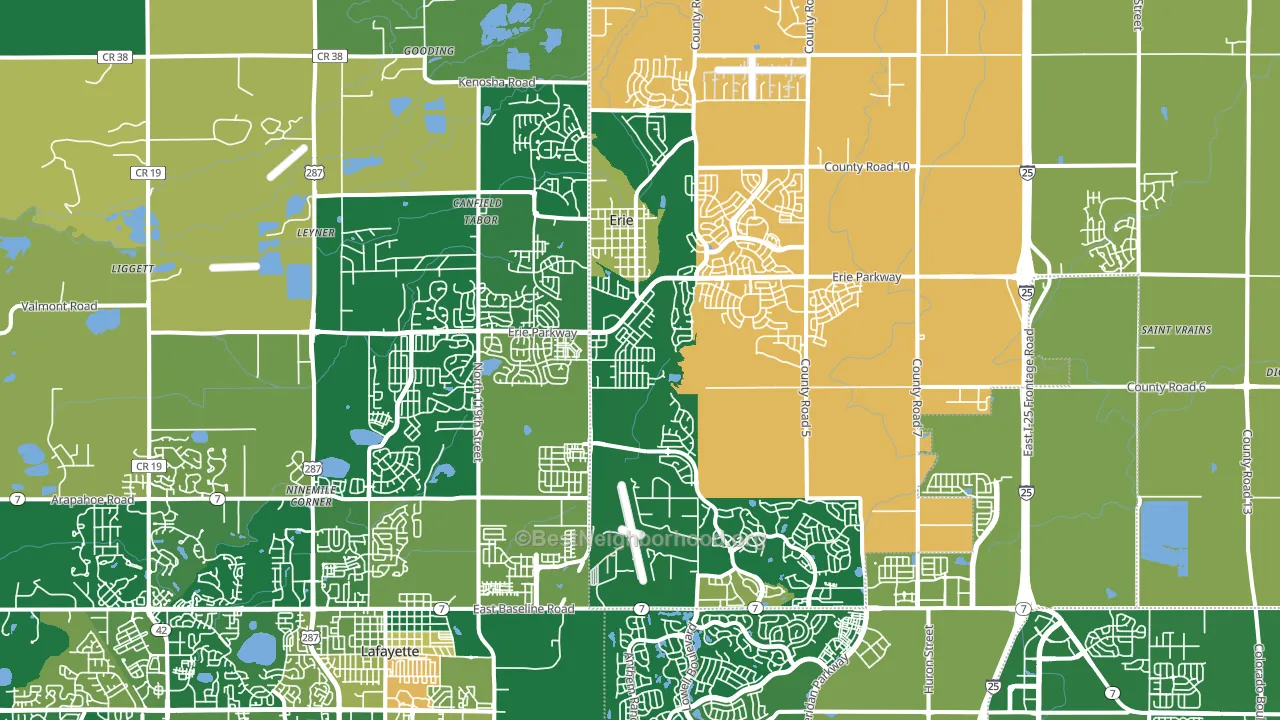 Erie, CO block-group voter-turnout map