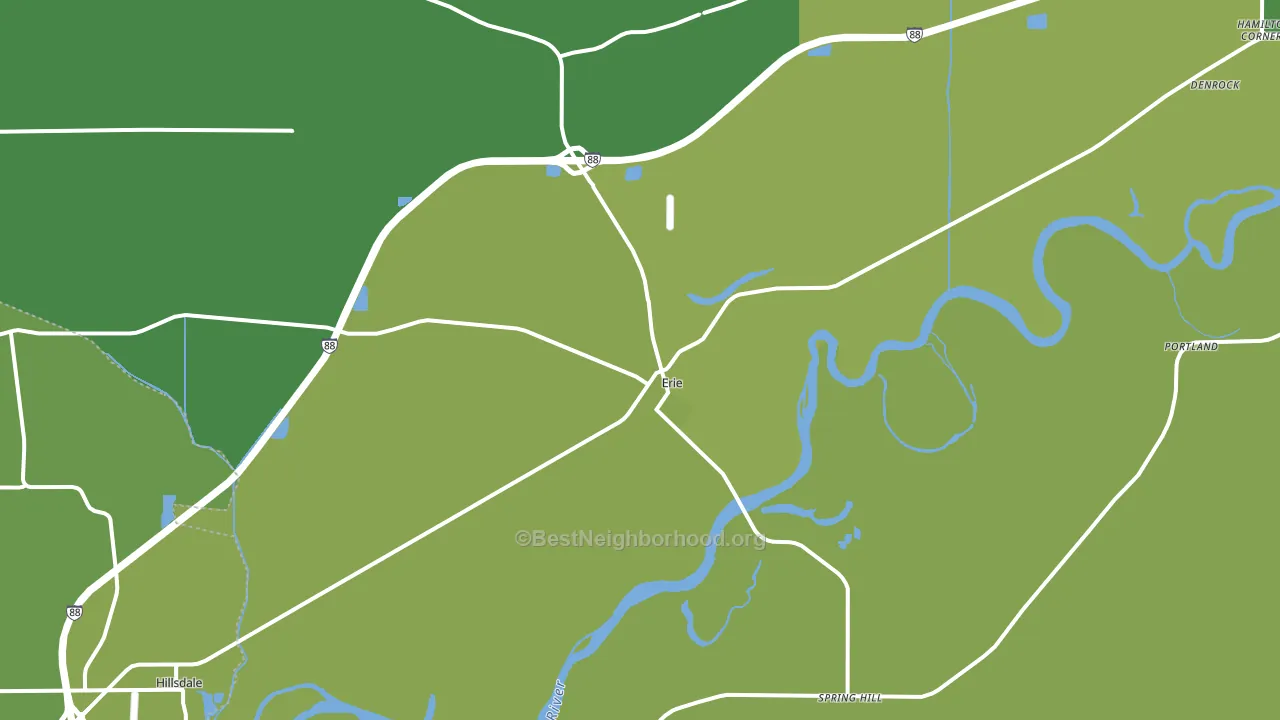 Erie, IL block-group voter-turnout map