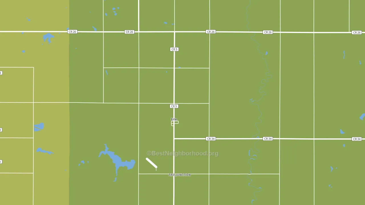 Erie, ND block-group voter-turnout map