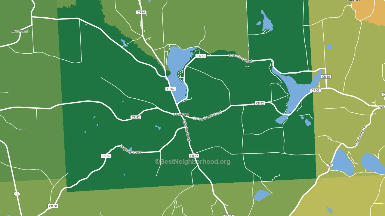 Erieville, NY block-group voter-turnout map