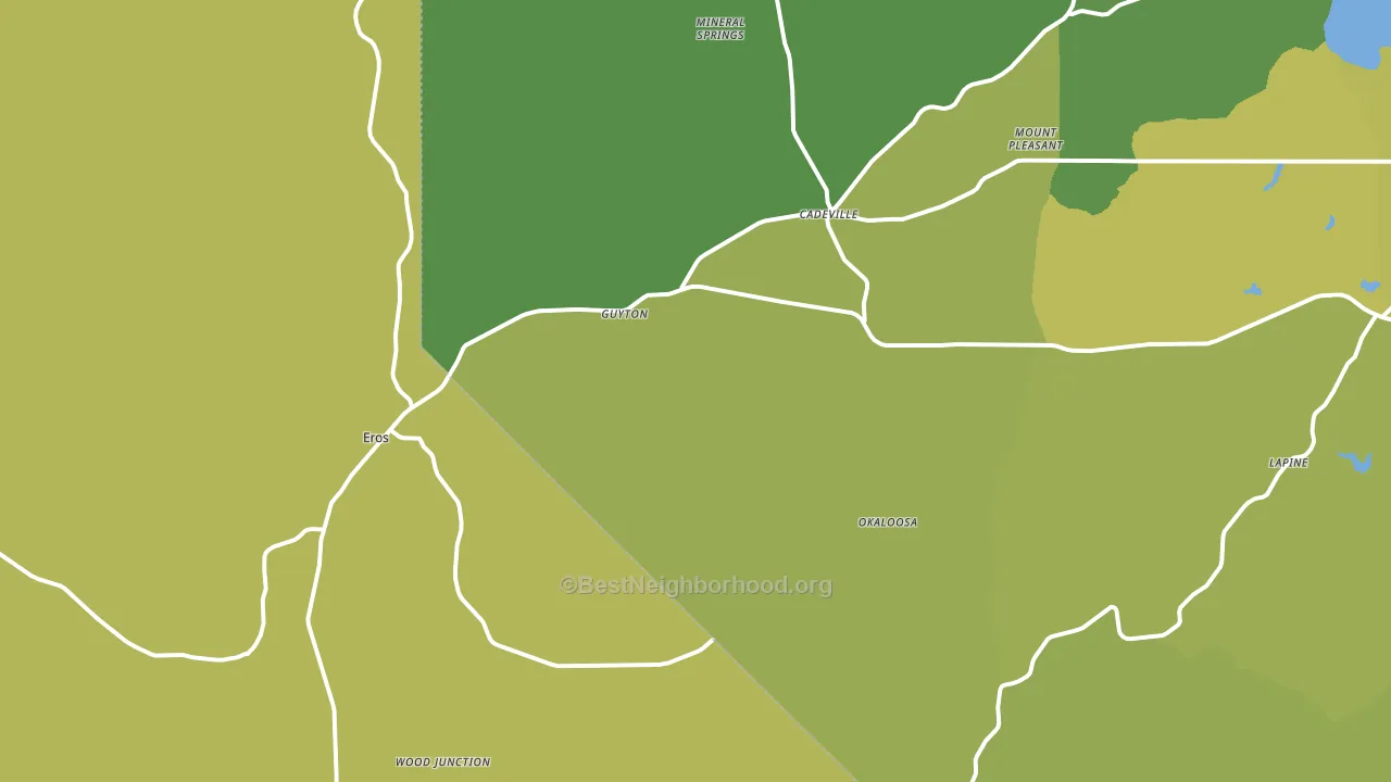 Eros, LA block-group voter-turnout map