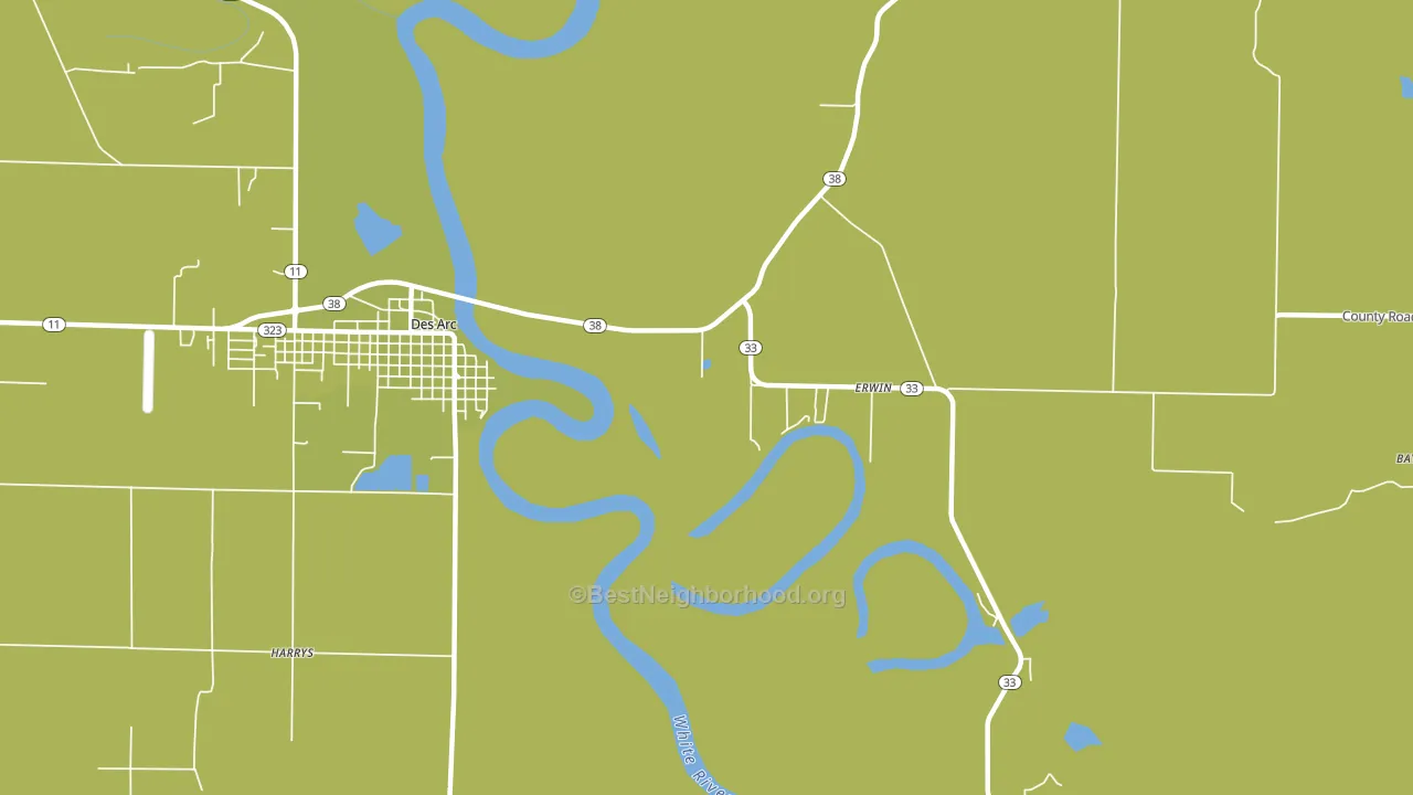 Erwin, AR block-group voter-turnout map
