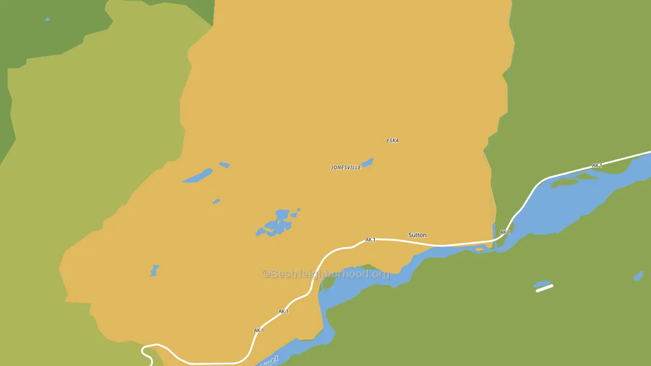 Eska, AK block-group voter-turnout map