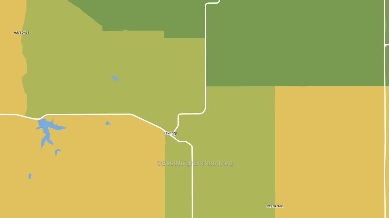 Eskridge, KS block-group voter-turnout map